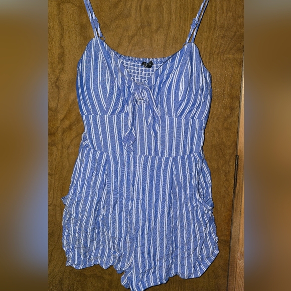 Lily Rose Dresses & Skirts - Blue and White Striped Romper LILY ROSE